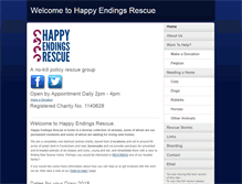 Tablet Screenshot of happyendingsrescue.org